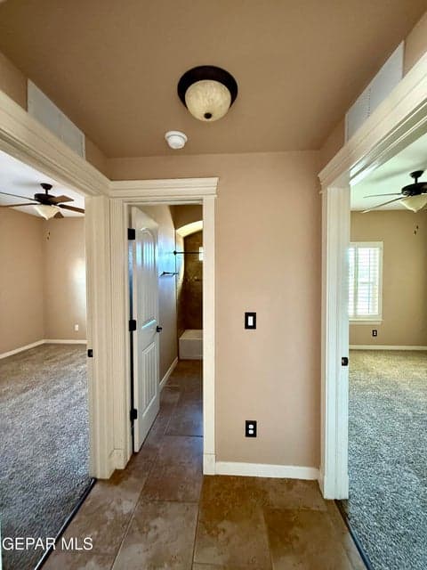 Bedroom 2 and 3 with a middle full bath
