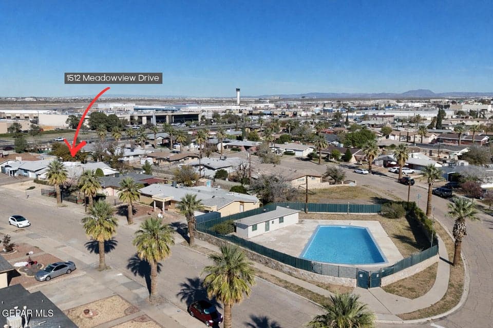 2 doors down from Community Pool & Park