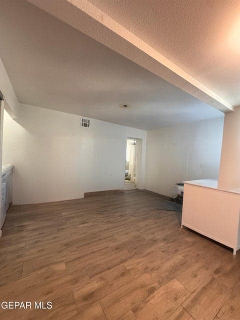 Door leads back into flex/dining/office, restroom, kitchen