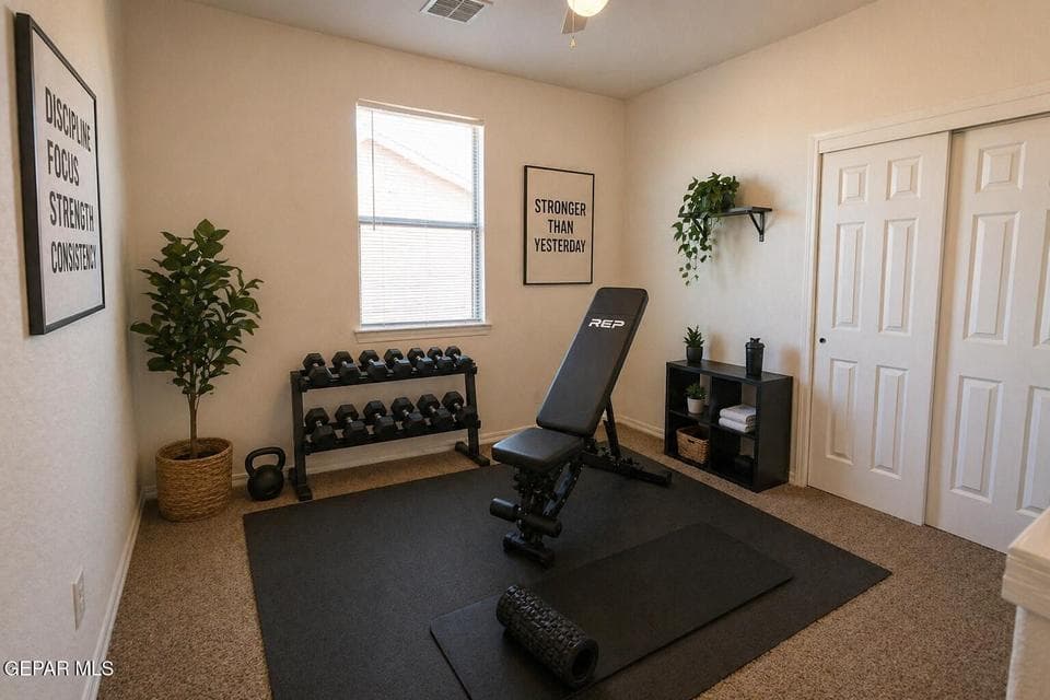 loft as exercise room