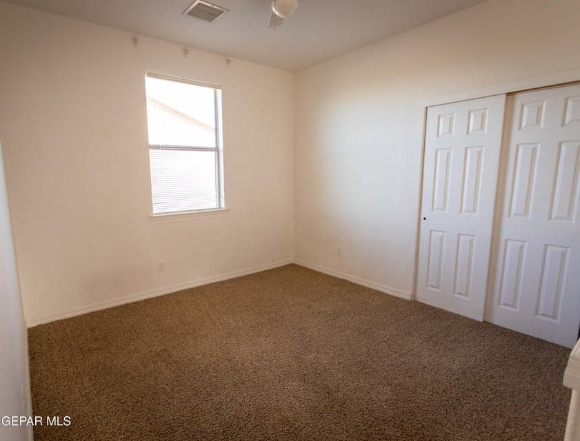 upstairs loft with closet