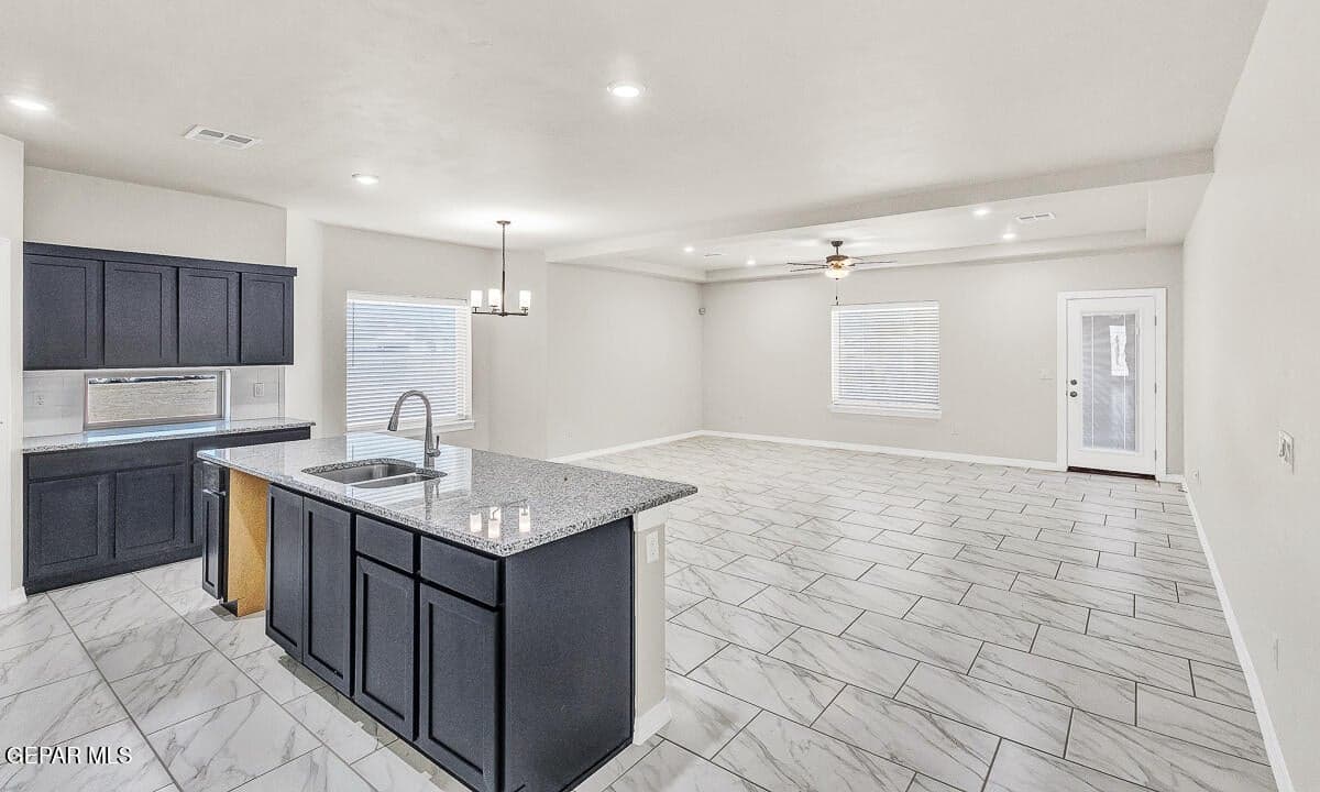 Open concept living areas
