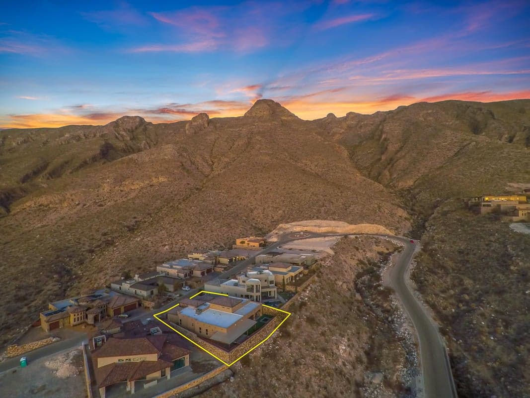 440 Majestic Mountain Dr Twilight Aerial