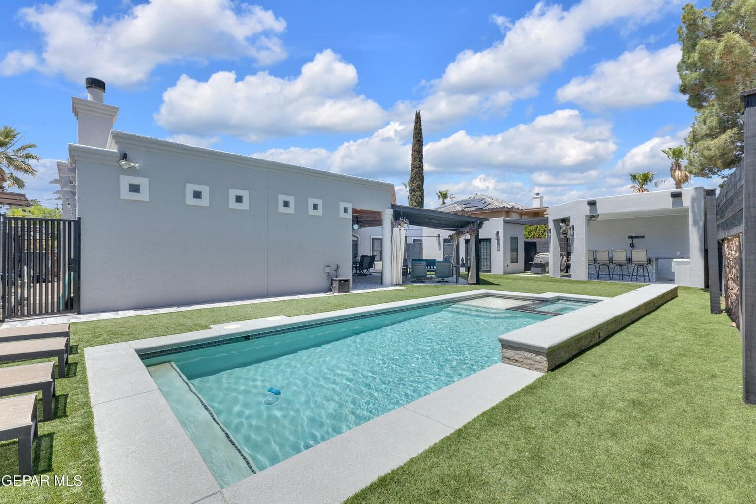 salt water heated pool