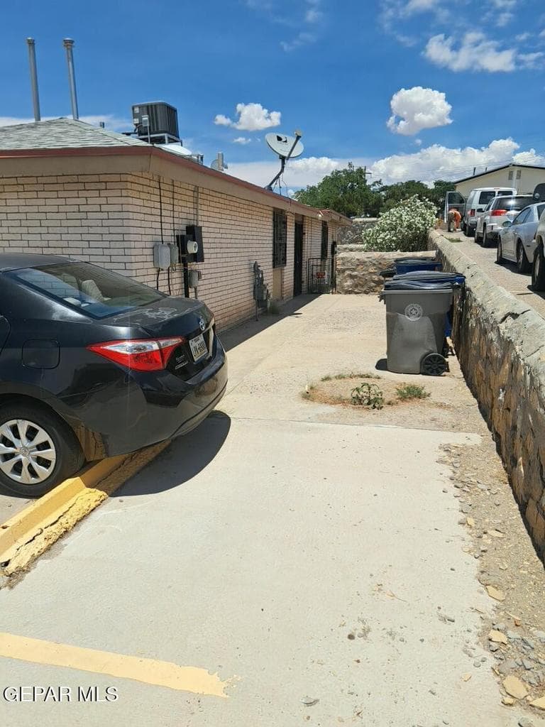 clean cemented on the side