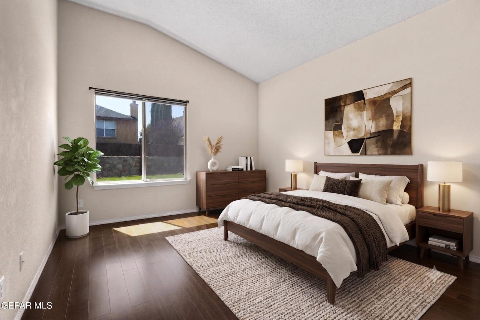 Features hardwood flooring and generous space for furniture