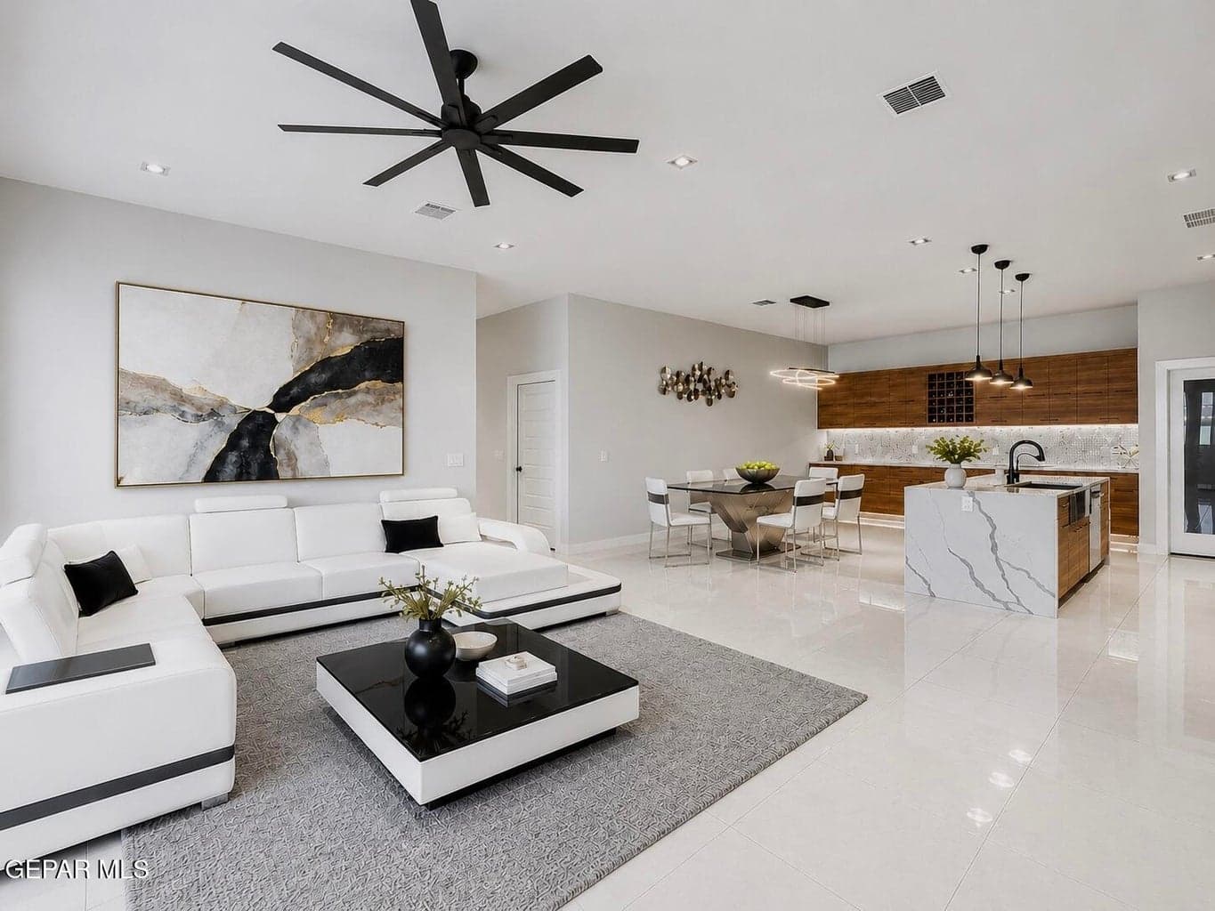 Virtually Staged Great room