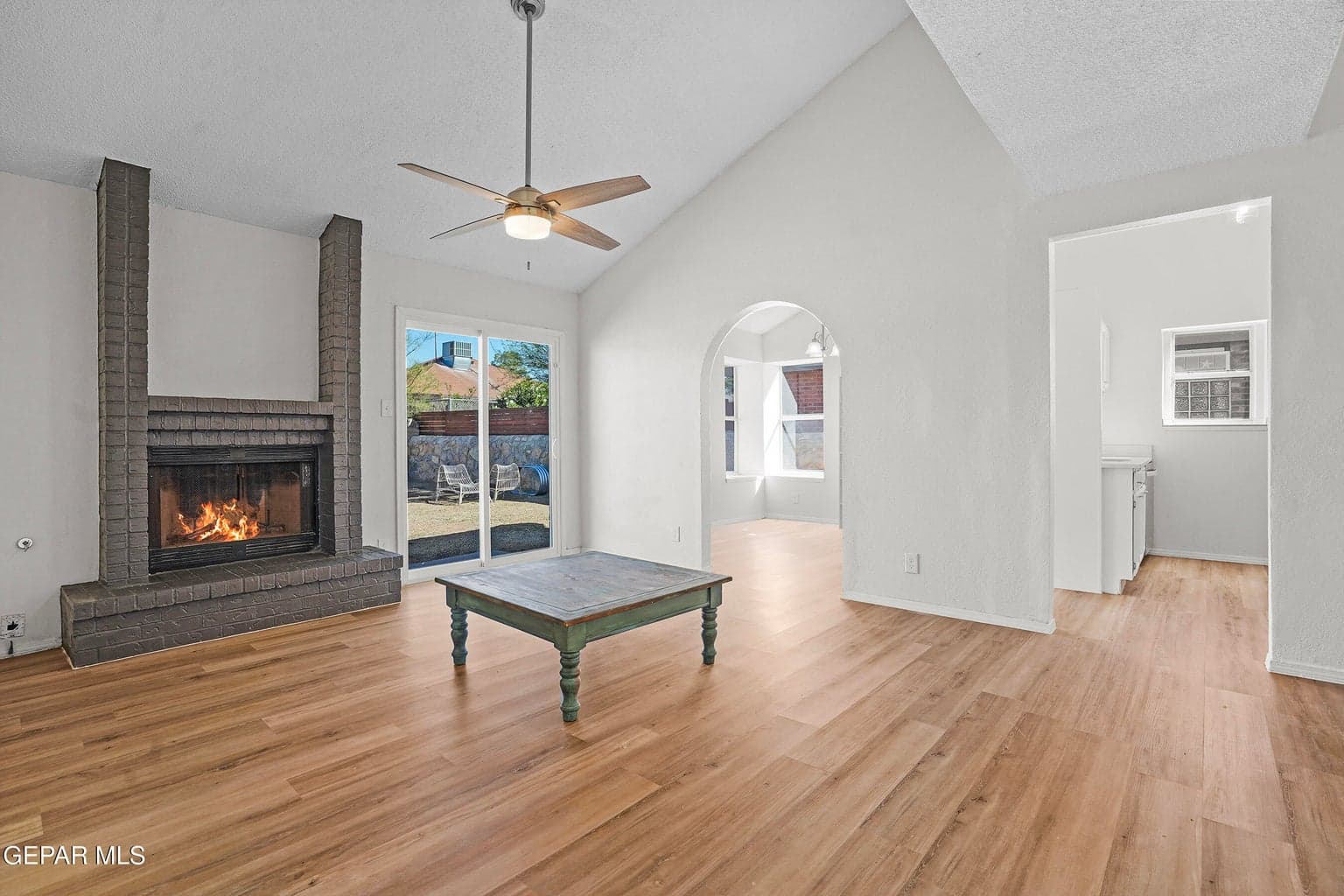 The living room offers the perfect place to unwind and gather.