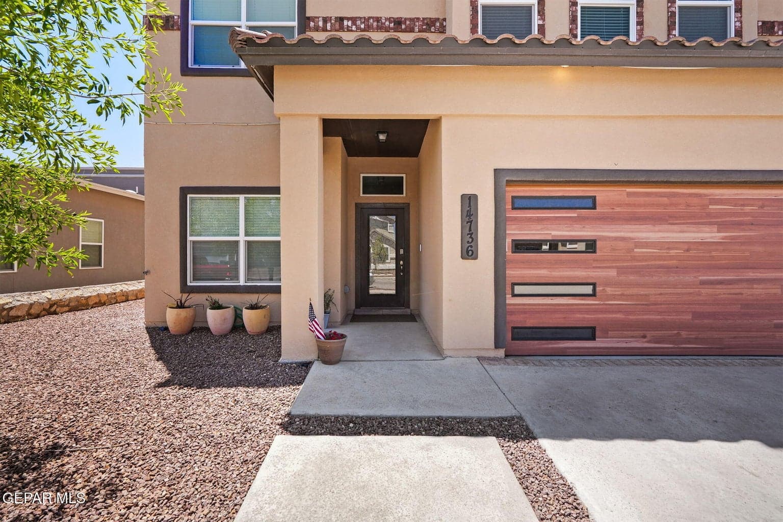 View of front door