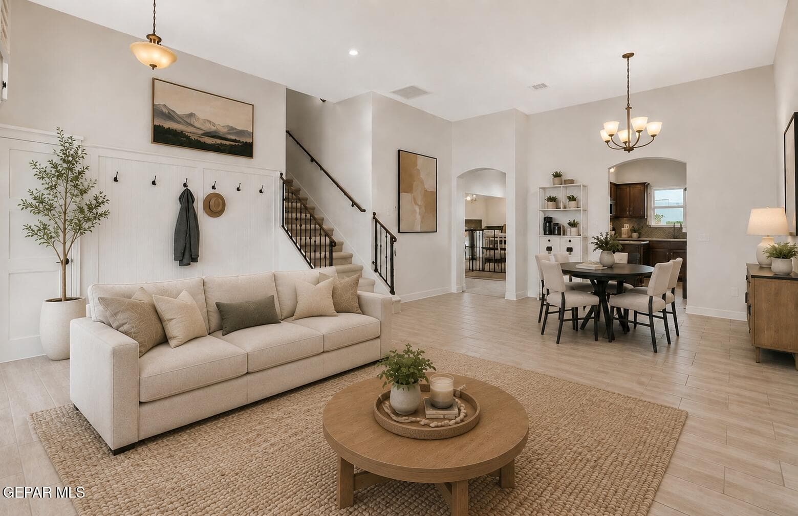 AI Rendering of furniture in living room