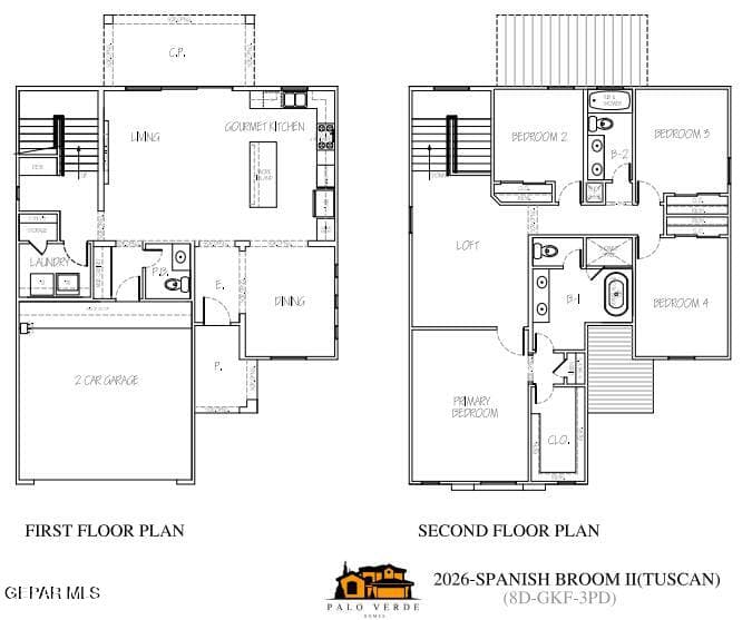 Spanish Broom II (Tuscan) - Floorplan