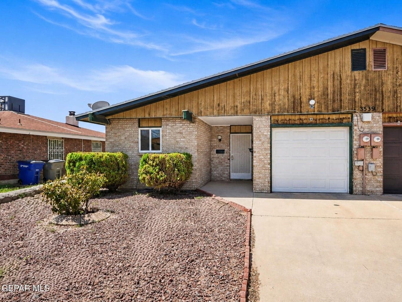 Brick, Pitched Roof Line, Shared Driveway