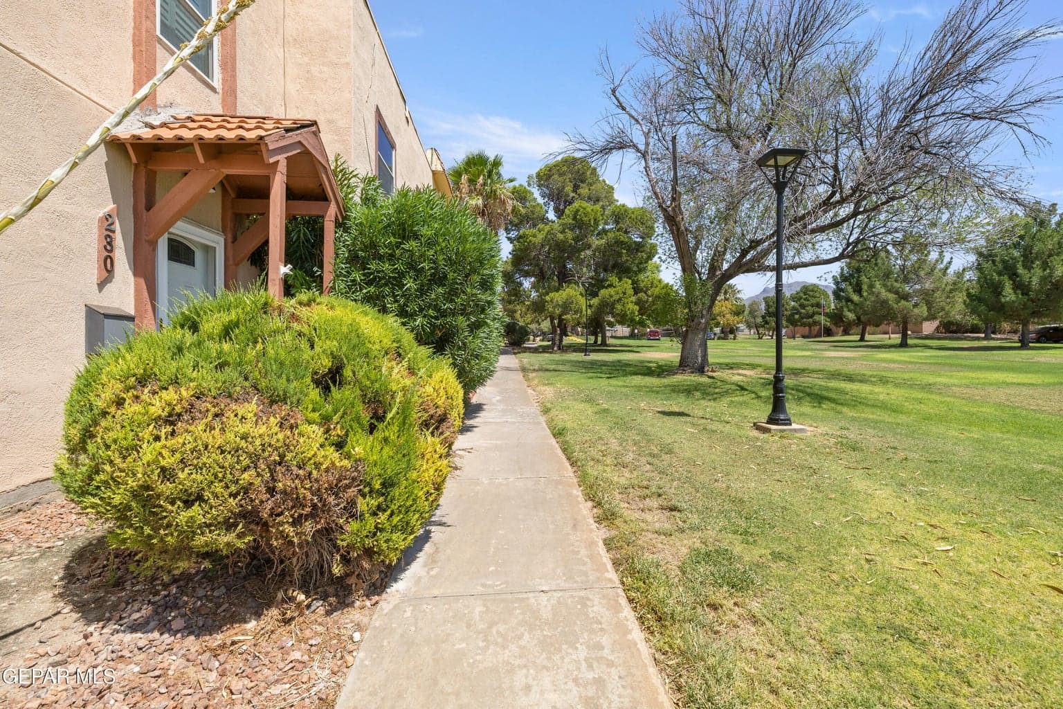 Path leading towards front door