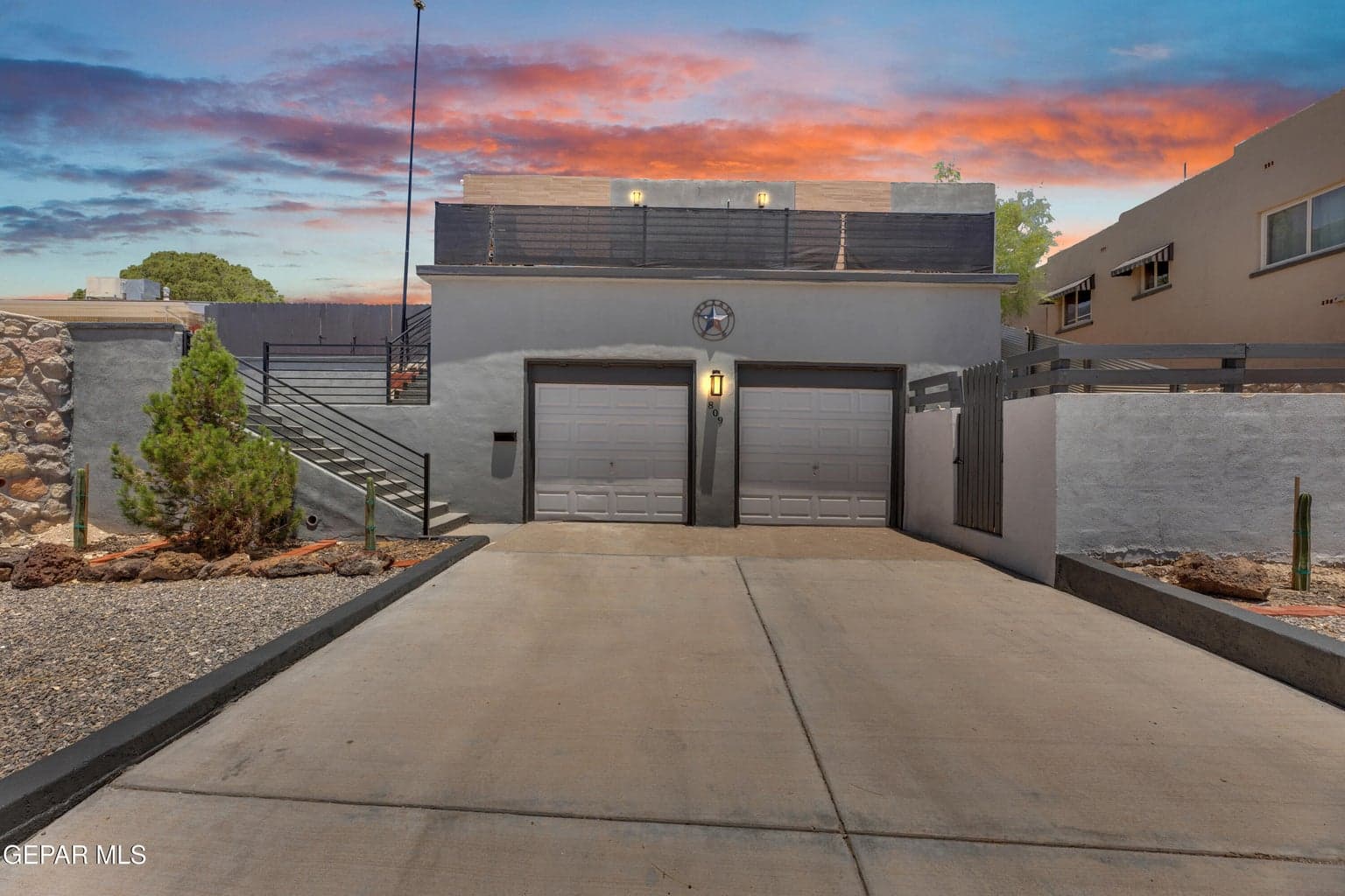 over sized two car garage