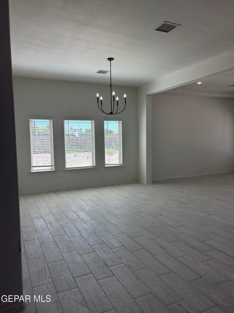 Dining area open to living area and kitchen