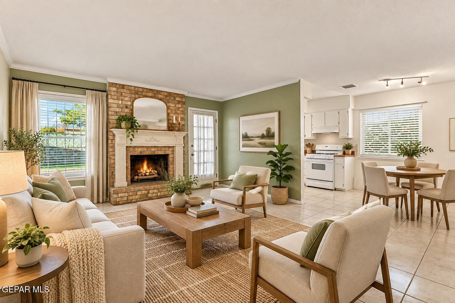 Virtually Staged Living Room