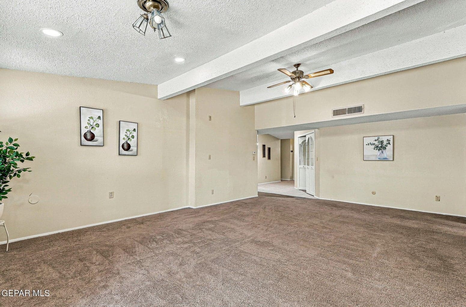 Another view of Ample living room