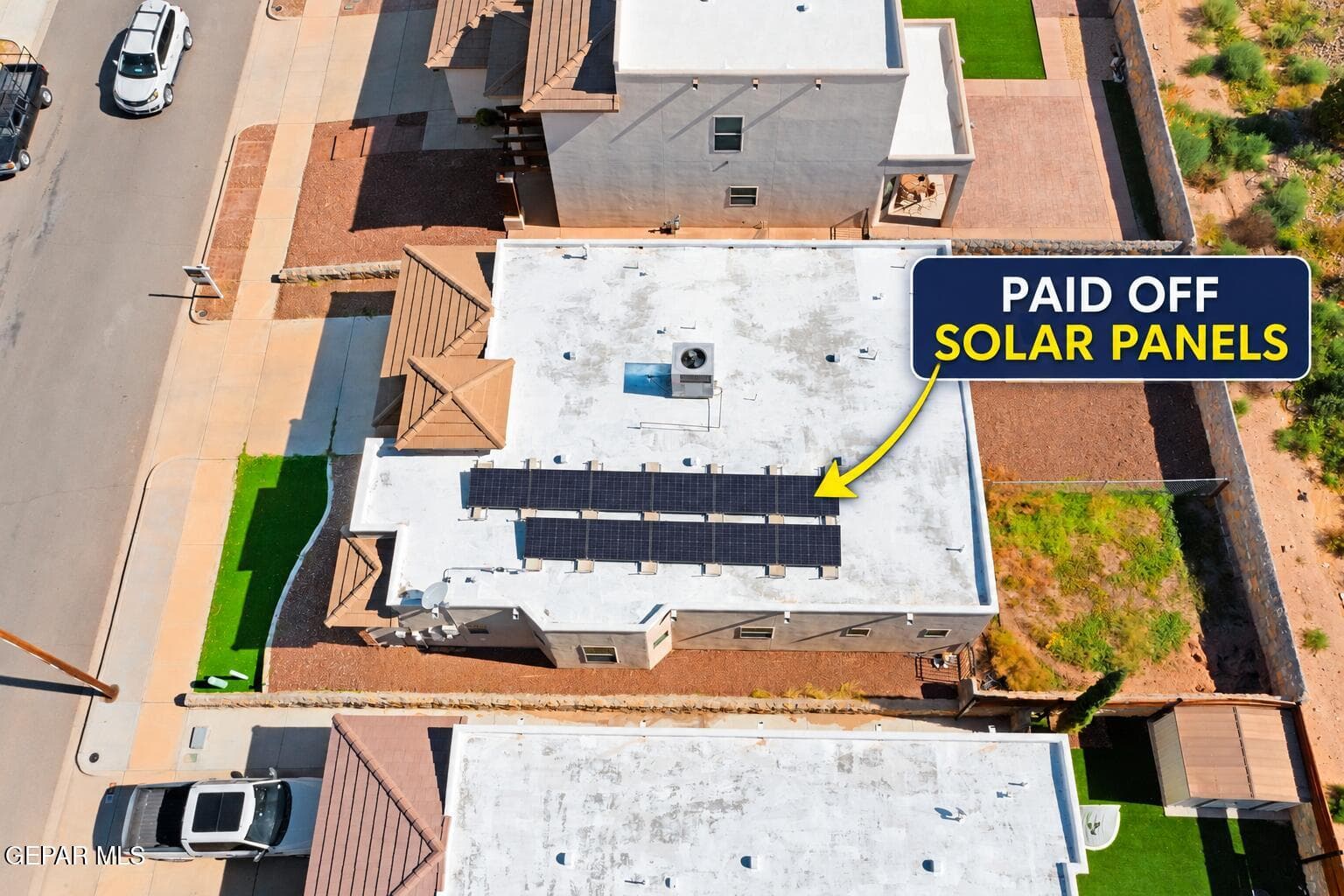 Paid-Off Solar Panels Aerial View