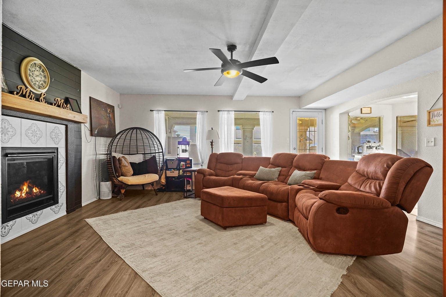 Direct backyard access makes indoor-outdoor entertaining easy.