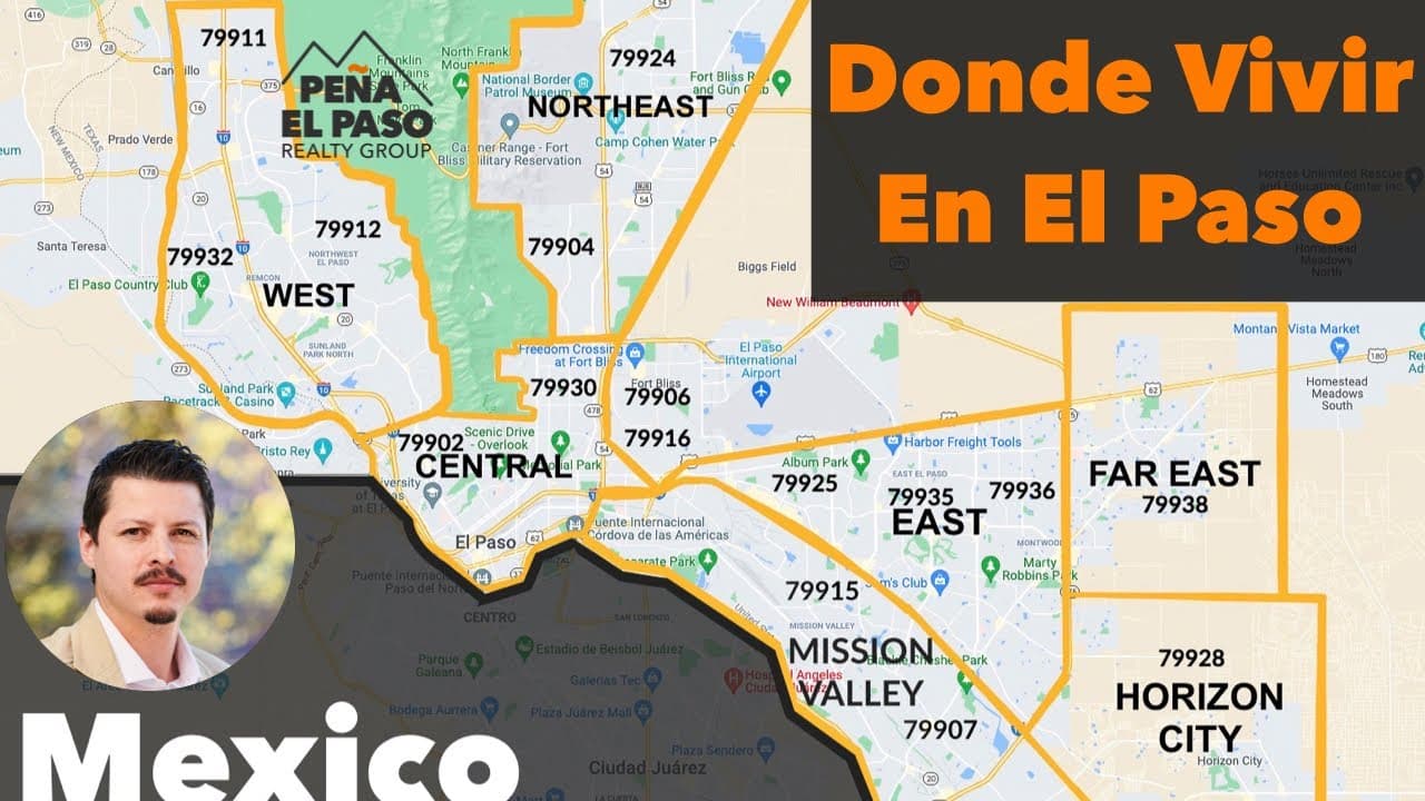 Los diferentes vecindarios de El Paso, Texas