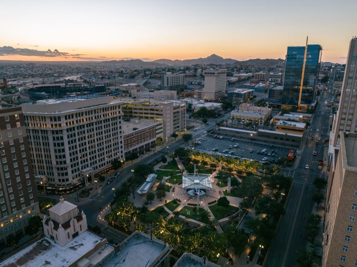 San Jacinto Plaza in downtown El Paso