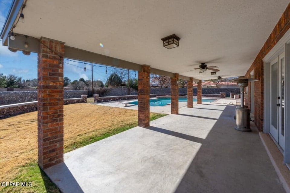 Main house back patio